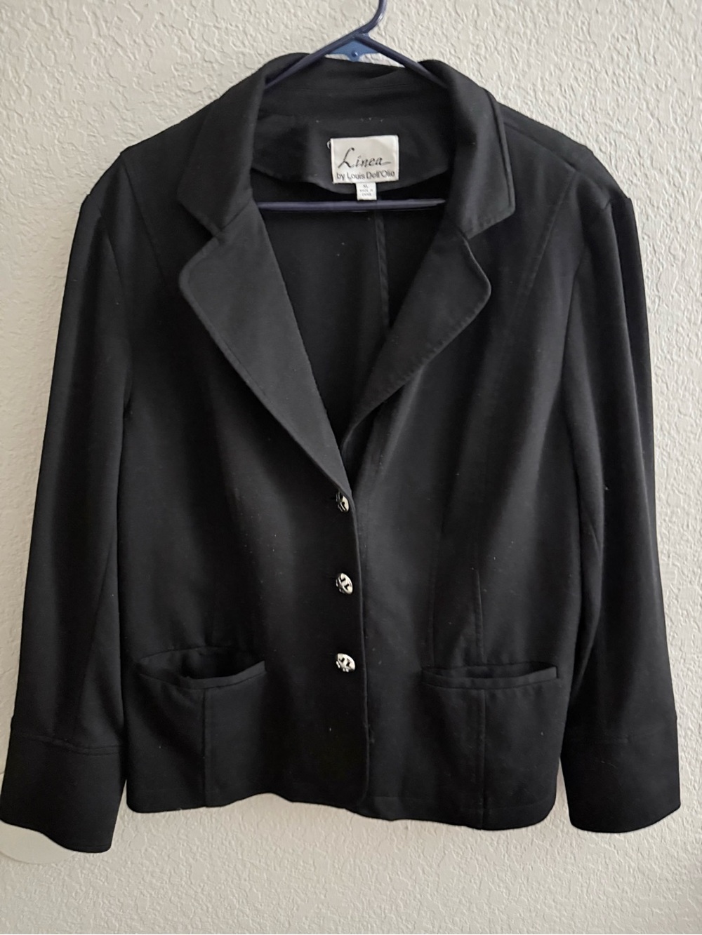 Linea by Louis Dell'Olio Black Women’s Blazer Jacket XL
